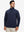 Ultra-Soft Brushed Fleece Lining Quarter Zip Sweatshirt in navy, front upper body view