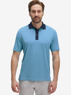 Upgraded Two-tone Striped Quick Dry Polo Shirt