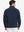Back view of lightweight casual fleece jacket with 5 pockets, model in navy, relaxed fit