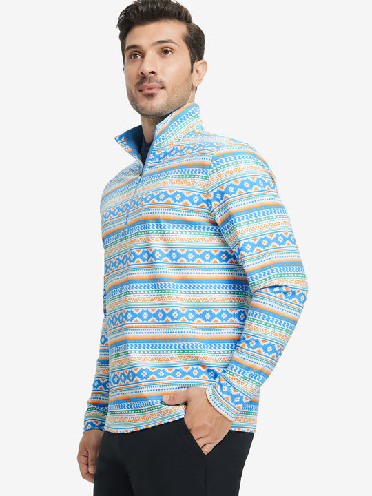 Full Print Lightweight Quarter Zip Pullover