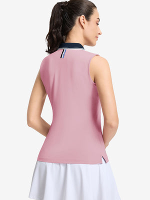 Women's Collared V Neck Quick Dry Tank Tops