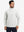 Ultra-Soft Brushed Fleece Lining Quarter Zip Sweatshirt in cream, front upper body view
