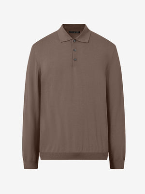 Pure Merino Wool Knit Sweater Polo Shirts
