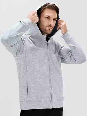 Texture Fleece Lined Golf Hooded Jacket