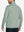 Men wearing Heather Pinstripe Brushed Dry Fit Quarter Zip Pullover in beryl green melange, front half body fit view