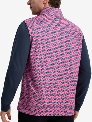Full Print Quarter Zip Sleeveless Vest Pullover