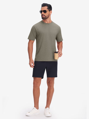 Moisture Wicking Heather Round Neck Athletic T-Shirts
