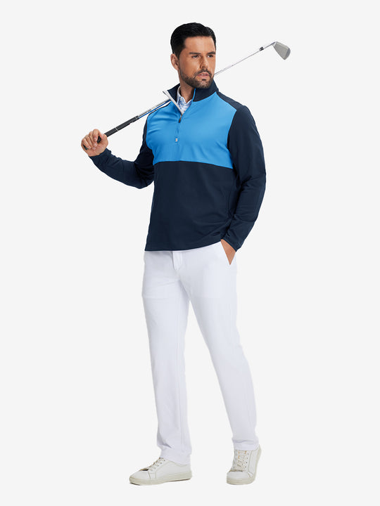 Classic Solid Pocket Fleece Quarter Zip Pullover