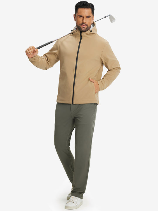 Water-Resistant Heat-Tech Softshell Winter Jacket with Hood