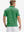 Back half-body of model in green stripe  upgraded two-tone striped quick dry polo shirt