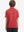 Back upper body view of kids stylish stripe polo shirts, showing pattern and red stripe tone
