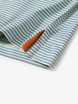 Hem slit detail – Yellow Stripe Performance Cooling Polo for youth