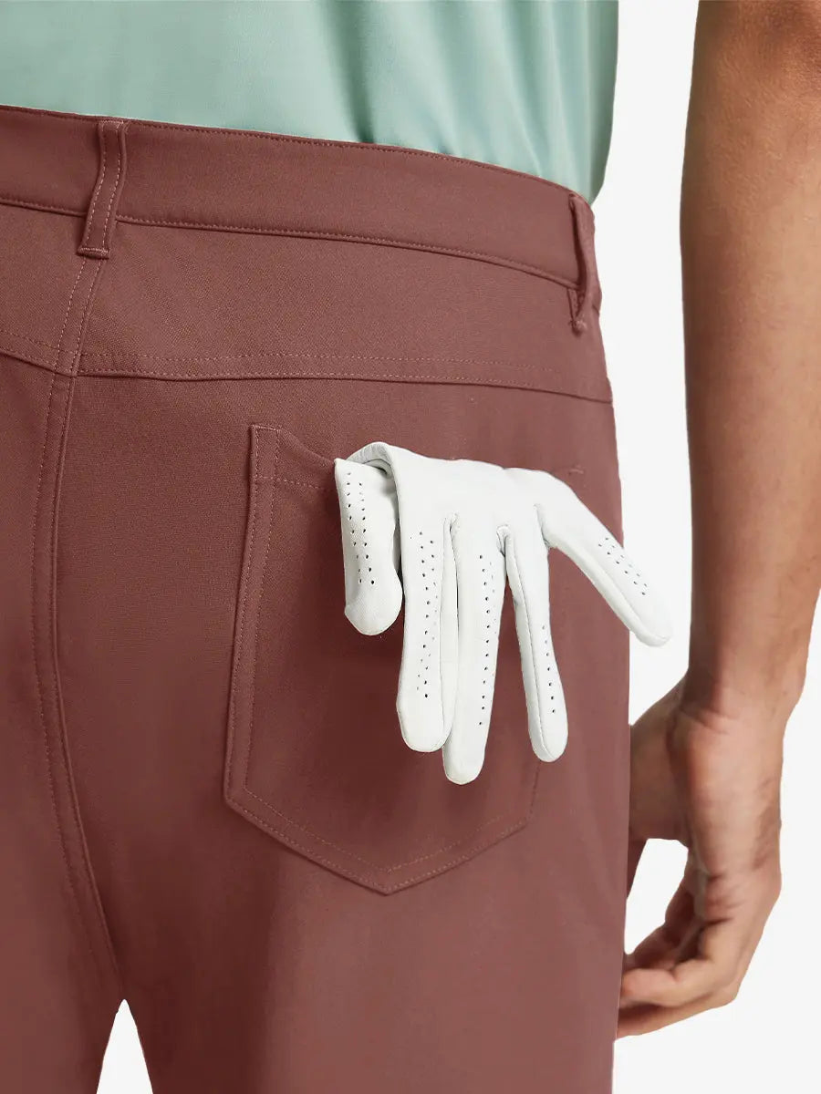 CRANBERRY 4-way Stretch Performance Solid Shorts, back pocket holding golf glove, 9 Inch design