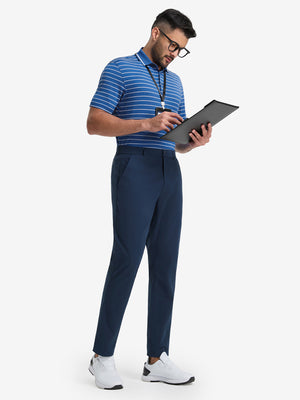 Polos a Rayas con Cuello Acanalado que no se Enrolla