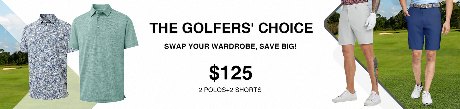 Summer Golf Set – 2 Polos & Shorts for $125