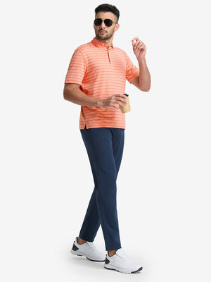 Polos a Rayas con Cuello Acanalado que no se Enrolla