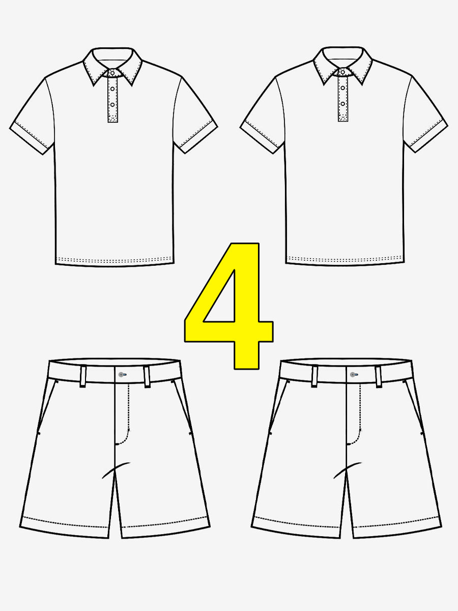 2 Polos + 2 Shorts for only $125.00