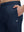 Front zipper pocket detail of navy superion softness mesh joggers with zipper pockets