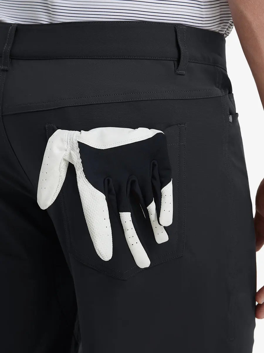 Back pocket with glove in Stretch Plain Everyday Pants, functional and relaxed – BLACK
