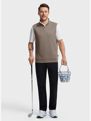 Lightweight Sleeveless Quarter Zip Golf Vest