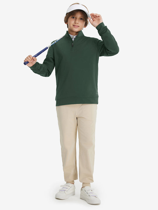 Youth Winter Micro-fleece Quarter Zip Pullover