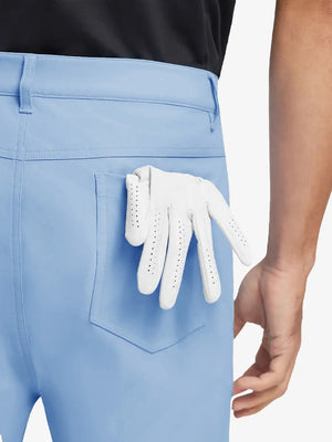 LIGHT BLUE 4-way Stretch Performance Solid Shorts, back pocket holding golf glove, 7 Inch design