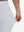 Detail view of pants elasticity on white breathable casual slacks with 4 pockets