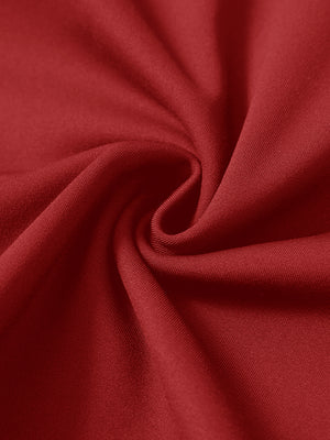 Fabric detail of Fleece lined golf quarter zip showing warm texture in red