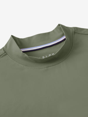 Tops de golf sin mangas con cuello simulado y tecnología de absorción de humedad para mujer