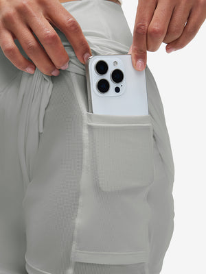 Women's High Waist 2 in 1 Quick Dry Shorts with 7 Pockets