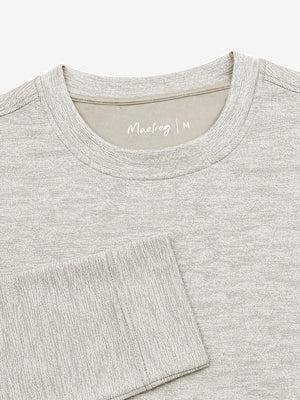 Micro-Fleece Lining Lightweight Heather Sweatshirt