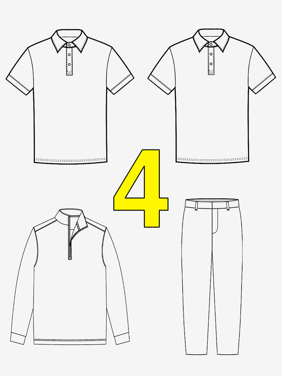 2 Polos+Quarter Zip+Pants for only $129