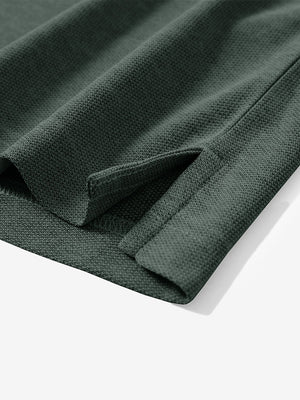 Moisture Wicking Heather Chest Pocket Golf Shirts