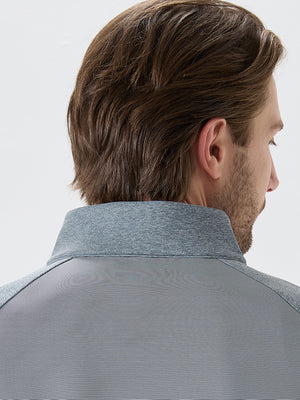 Colorblock Stripe Raglan Quarter Zip