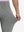 Detail view of pants elasticity on gray blue breathable casual slacks with 4 pockets