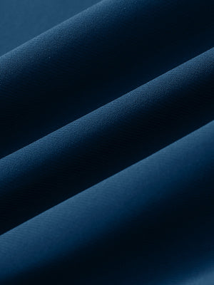 Close-up of fabric on 2 in 1 running sports shorts with liner, showing texture and finish in blue indigo
