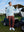 Model leaning inside a golf cart, styled in stretch plain everyday pants with casual cranberry look