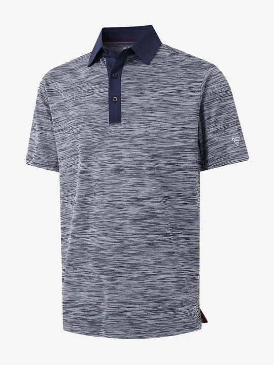 3D render showing the navy heather fabric texture and design