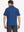 Back half-body view of Blue Chest Print Polo Shirts