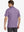 Back half-body view of Lavender Chest Print Polo Shirts