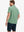 Back half-body view wearing GREEN SMALL LEAF Stylish Printing Summer Shirt.