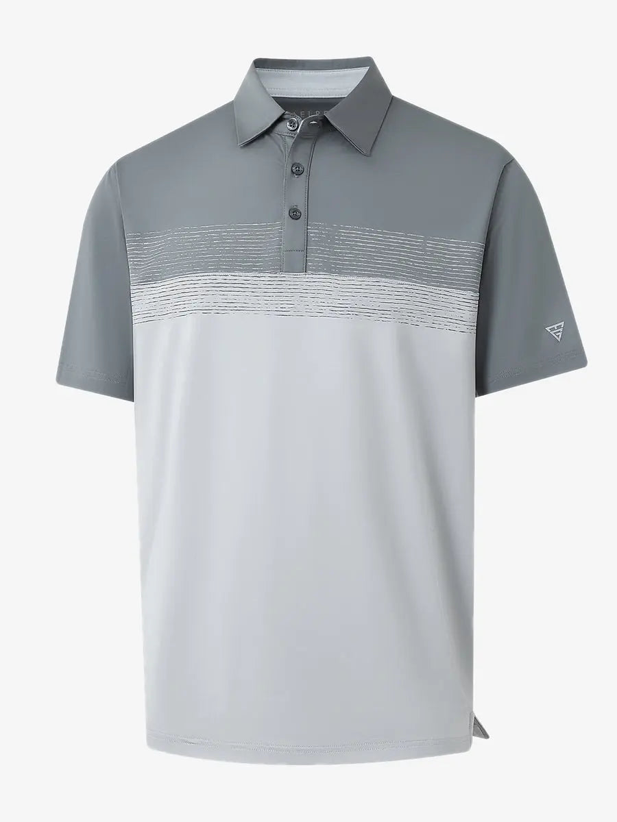 3D render showcasing GREYGLACIER GREY fabric and texture of Premium Performance Polo