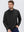 Heather Brushed Rib Knit Crewneck Sweatshirt