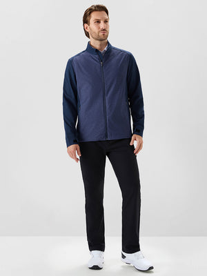 Windproof Colorblock Heather Full Zip Jacket