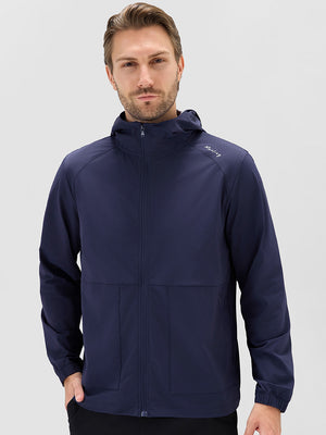 Nylon Blend Water Resistant Windbreaker Jacket