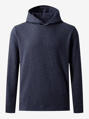 Texture Solid Hoodies Pullover