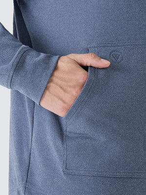 Stretch Ultra-Comfy Heather Brushed Rib Knit Hoodie