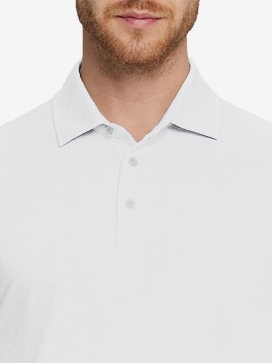 Skin-friendly Long Sleeve Melange Polo