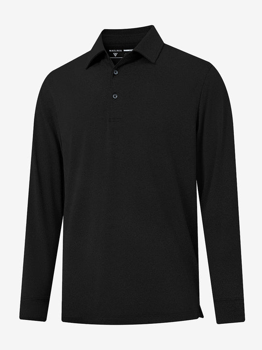 Skin-friendly Long Sleeve Melange Polo