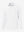 Front 3D view of Skin-friendly long sleeve melange polo in white with refined look